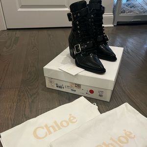 Like New Chloe Angkor black boots.